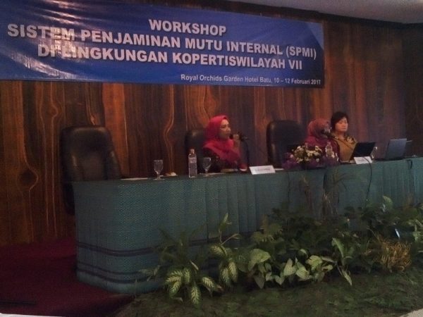 Workshop Sistem Penjaminan Mutu Internal (SPMI) di Hotel Royal Orchid Garden